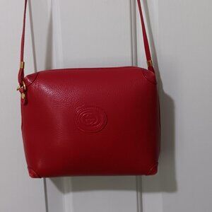 Vintage  Red Leather Crossbody bag